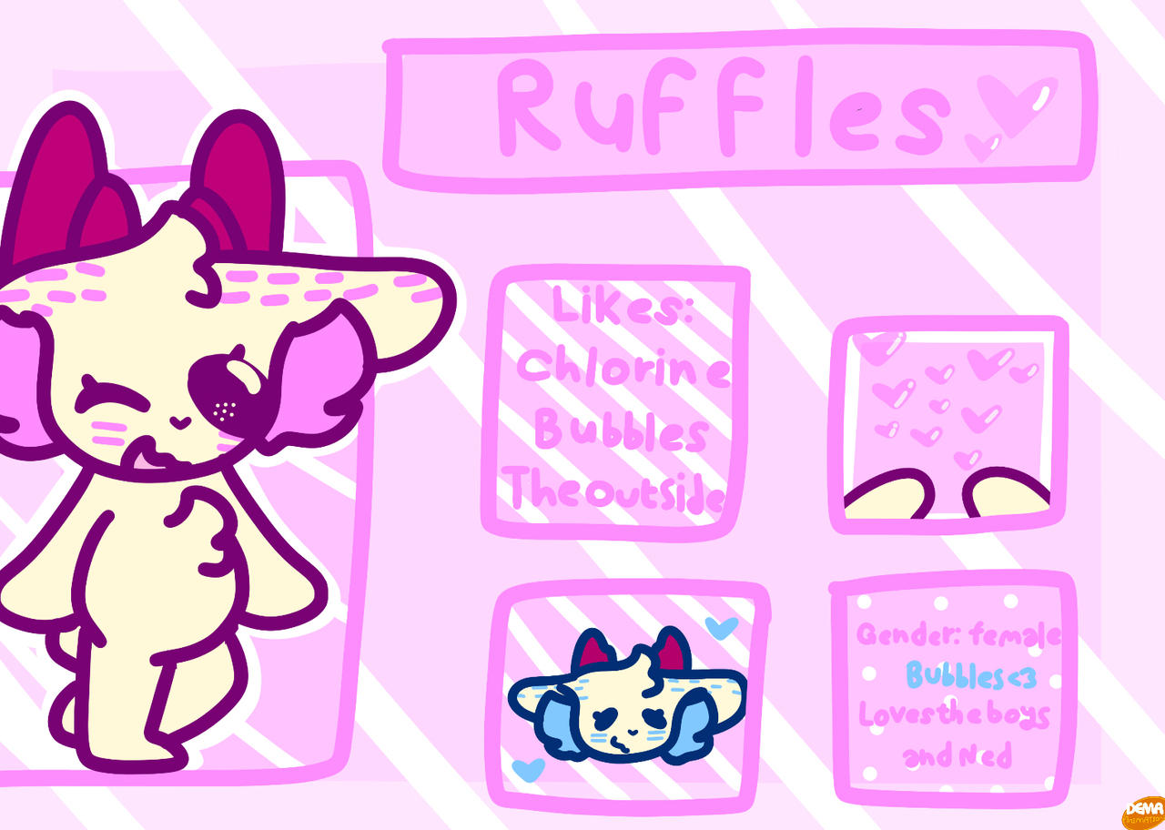 Ruffles reference sheet! by DemaAnimations on DeviantArt