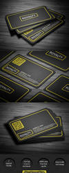 Yellow Corporate Business Card by calwincalwin