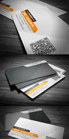 Orange Clean Corporate Business Card