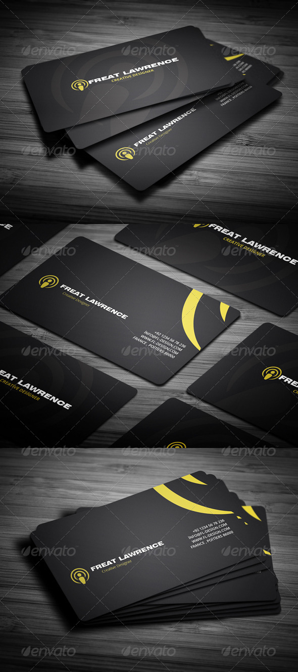 Black - yellow Business Card