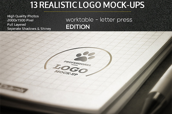 Realistic Logo Mock-Ups / Worktable