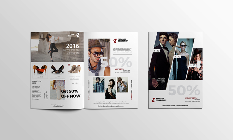 A4 Brochure Mockup Open - Cover