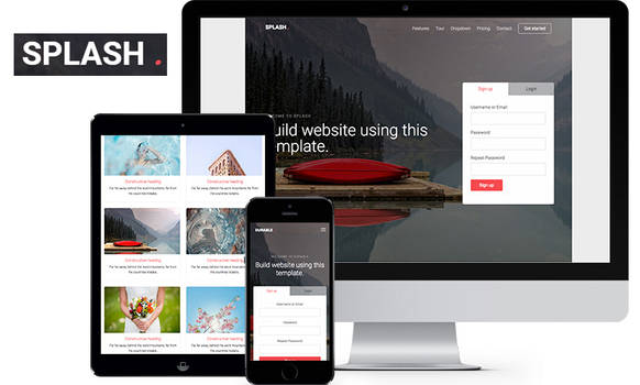 FREE Splash Html5 Template