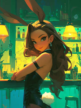 Cute Bunny Bartender