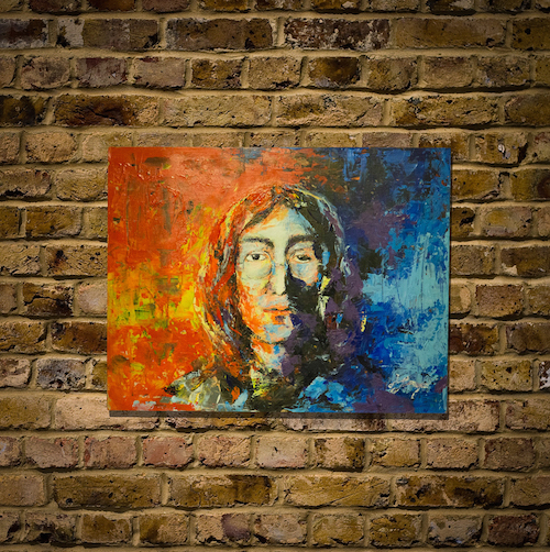 John Lennon original spray paint art