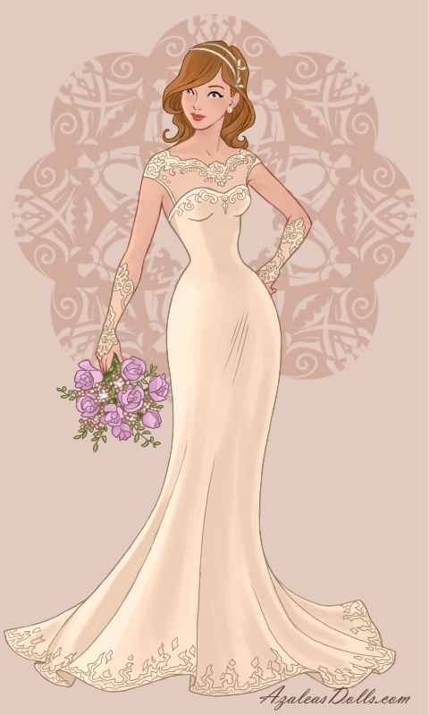 Ivory-Illusion-Neckline-Wedding-Dress-by-AzaleasDo by Lea171997 on  DeviantArt