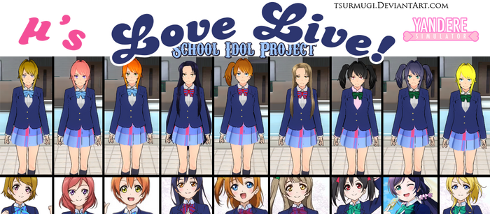 ~ Yandere Simulator Textures ~ u's from Love Live!