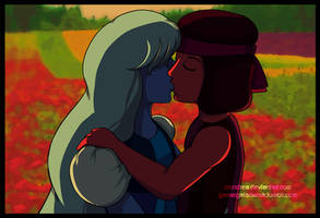 Steven Universe -Ruby and Sapphire sunset field