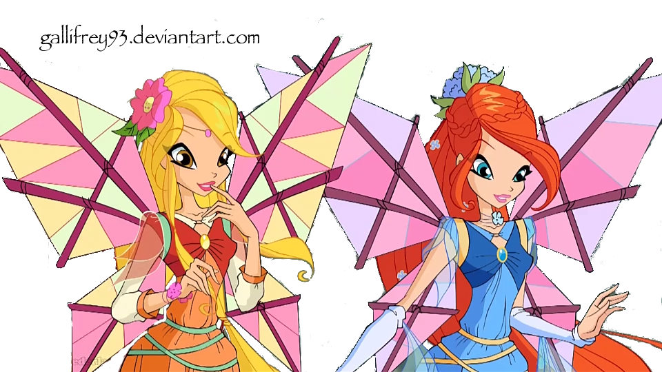 The Winx Club Stella and Bloom 7 season png