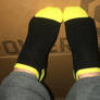 black and yellow ankle socks