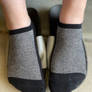 Black w/ checkered pattern ankle socks