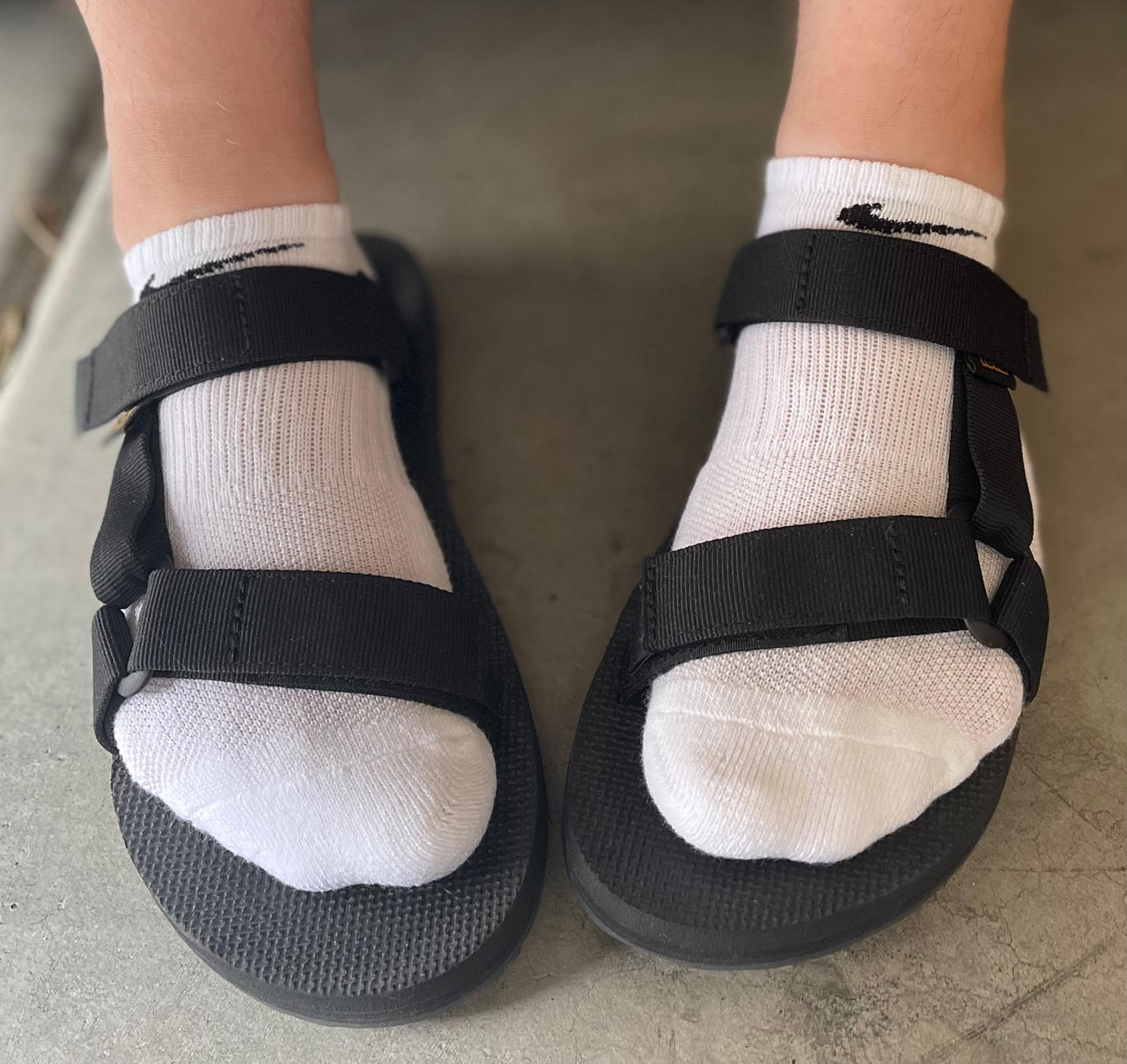 White Nike ankle socks w/ Tevas by NoShowSocks1701 on DeviantArt
