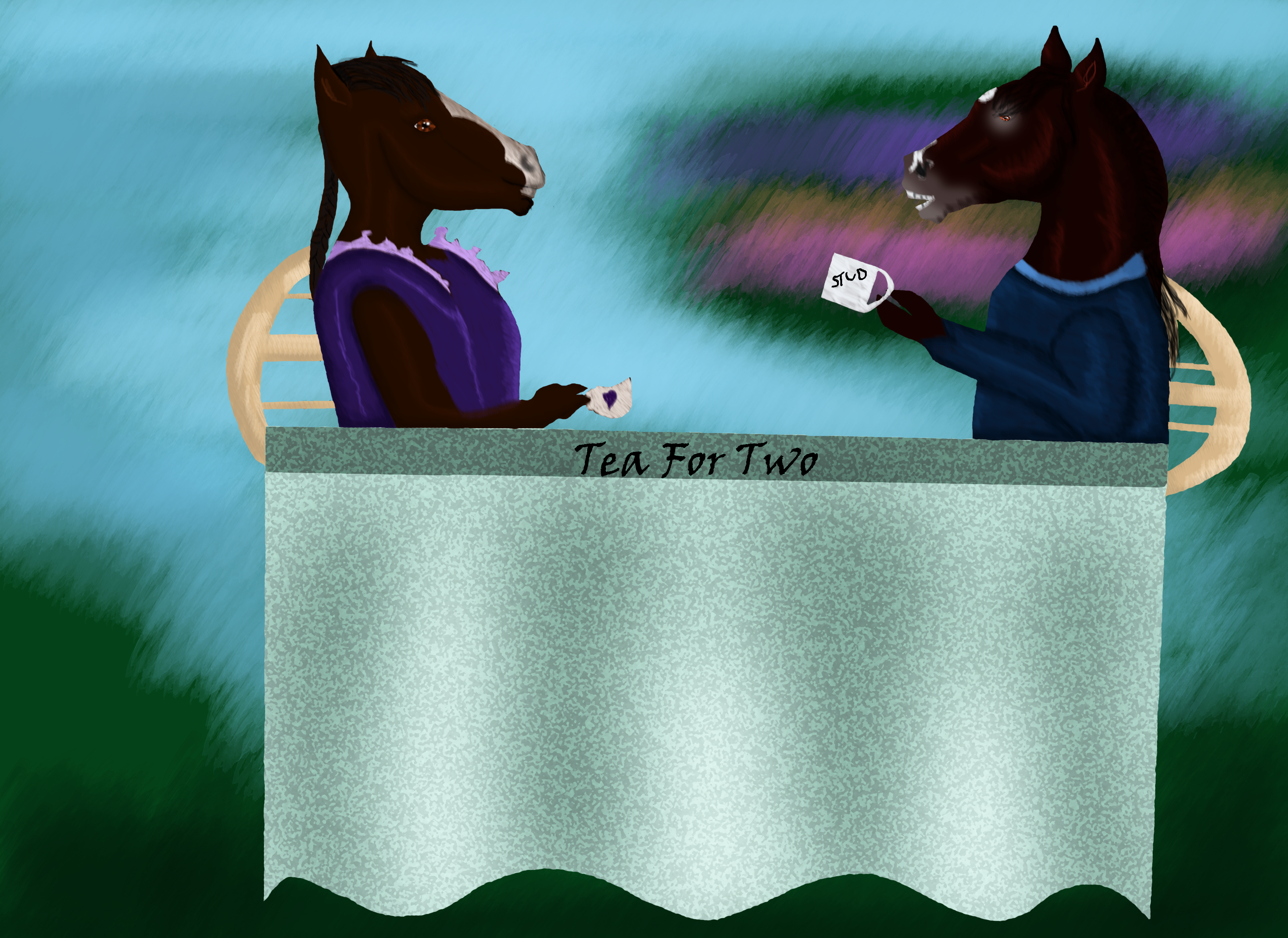 Tea For Two by Song-Wolf-Farm