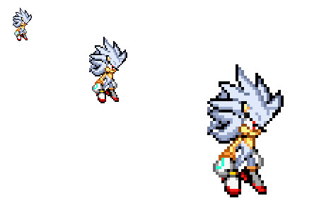 all sonic and shadow and silver Fusion Sprite by Bryan95549 on DeviantArt