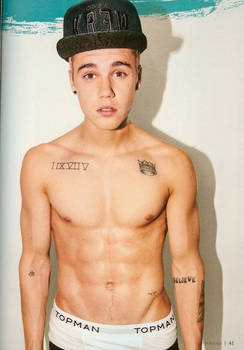 Justin Bieber Muscle Morph Abs