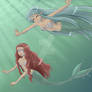 princess mermaid with a friend