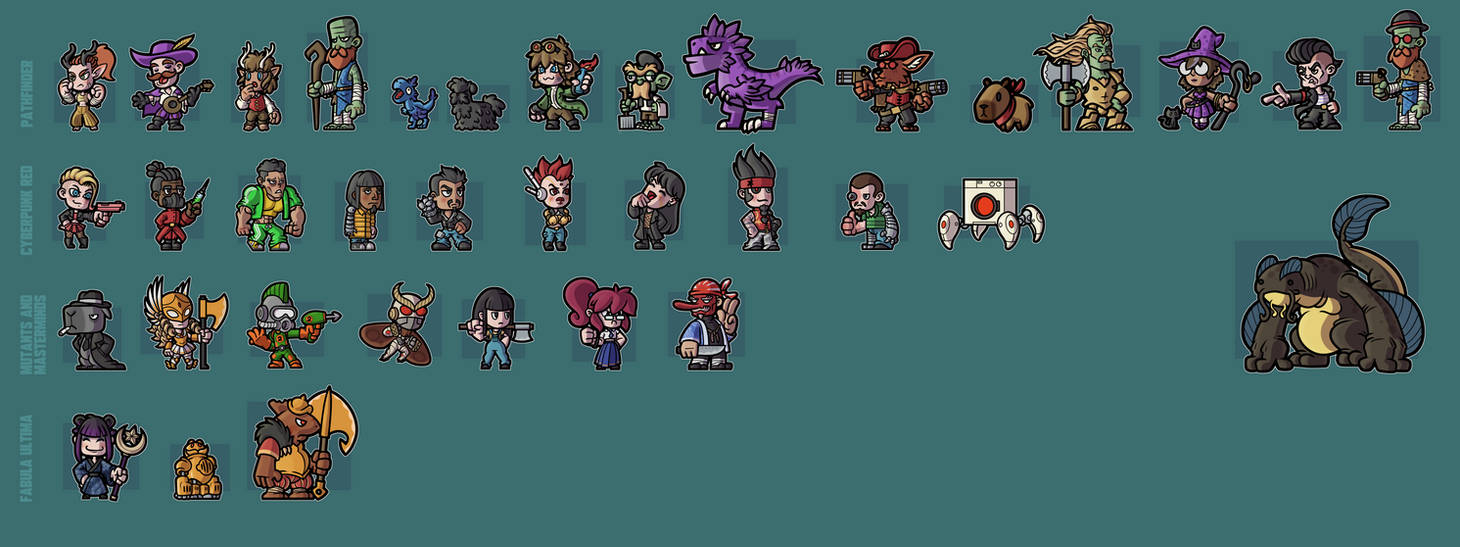 TTRPG Chibi Tokens by NeoKaoz on DeviantArt
