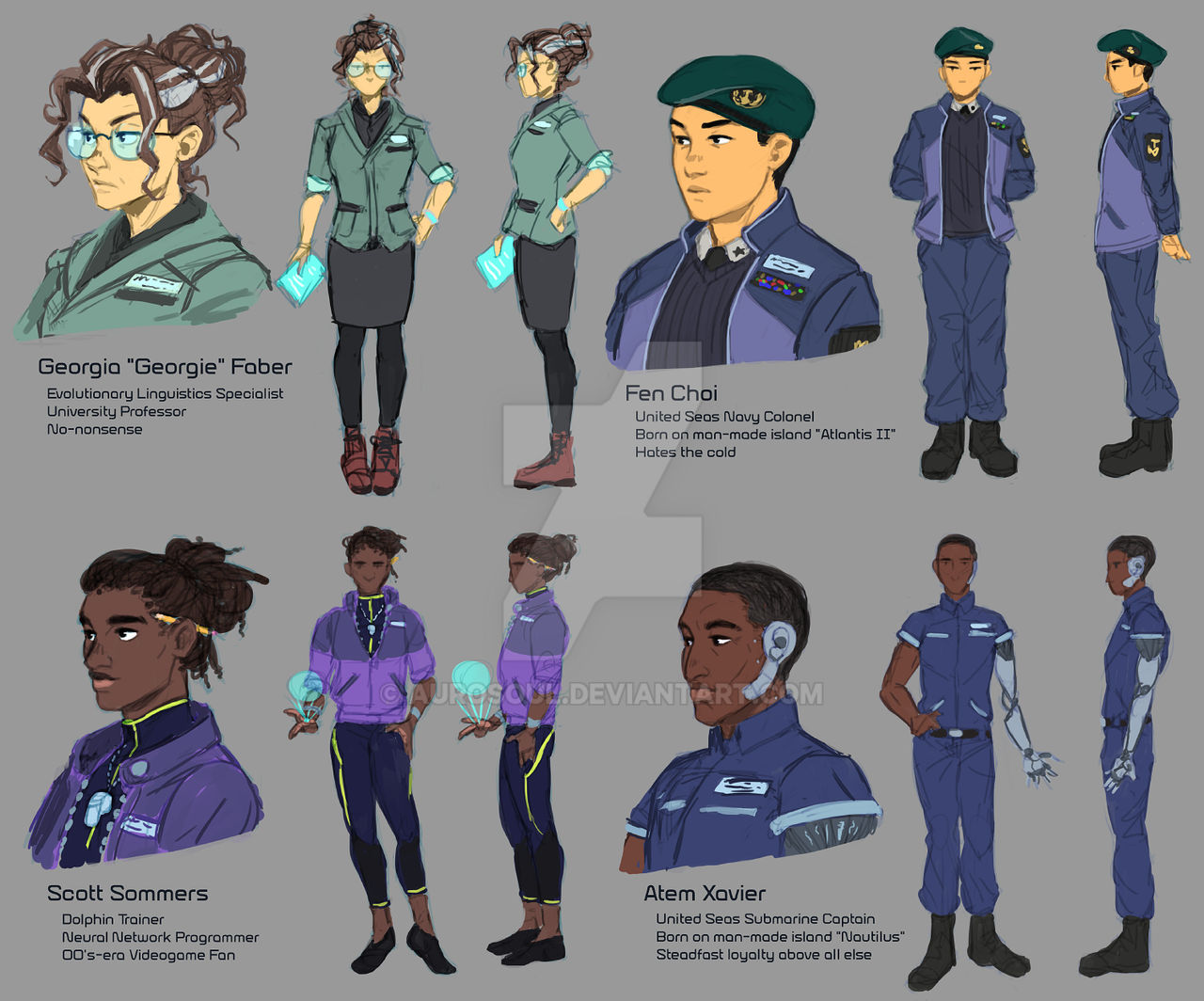 Lab Characters by Aurosoul on DeviantArt