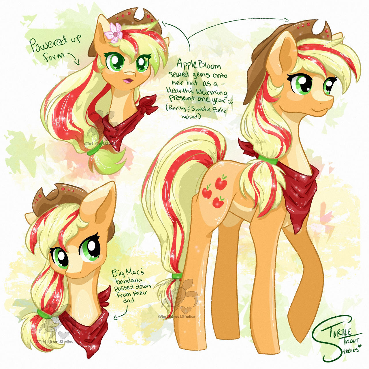 Mlp Aj Restyle AJ Redesign by TurtleTroutStudios on DeviantArt