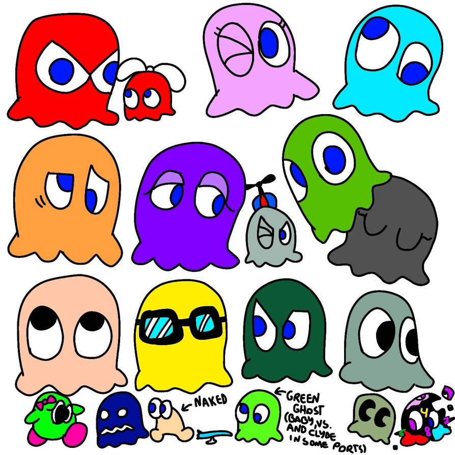 Pac-Man ghosts! by MUNDODOLUCAS2009 on DeviantArt