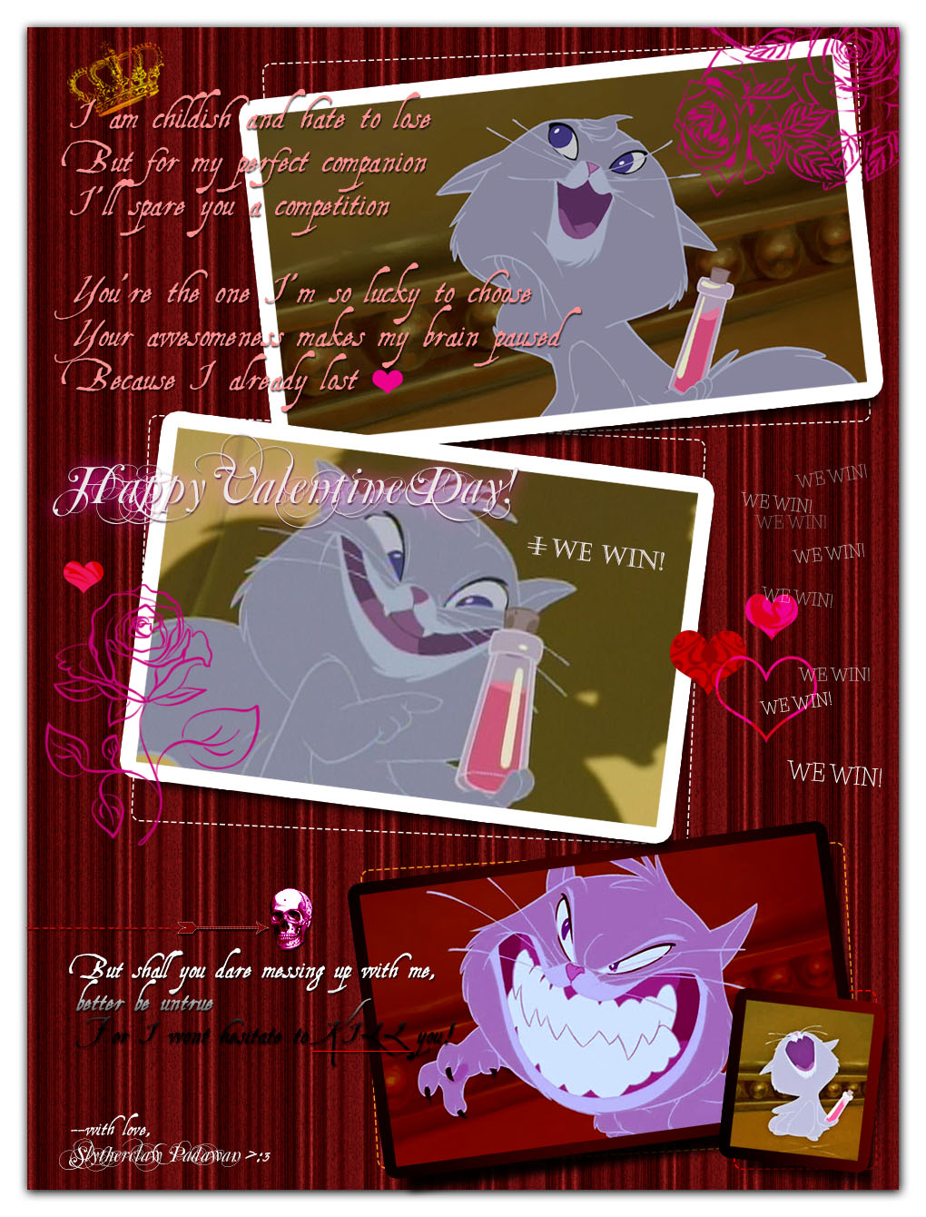 Valentine Card #2: From Yzma Cat with Love (Red)