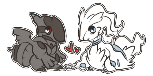 PF com : Chibi Reshiram and Zekrom