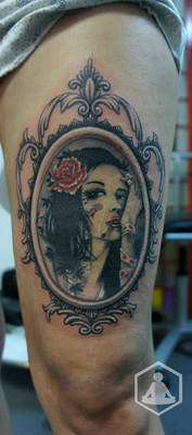 A Brian Viveros design on skin