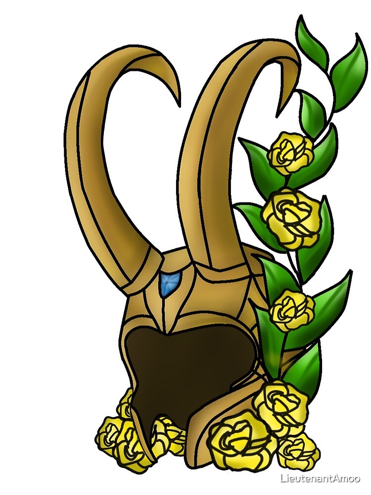Green Roses Gold Loki Loki helmet - yellow roses by Disneyamoo on DeviantArt