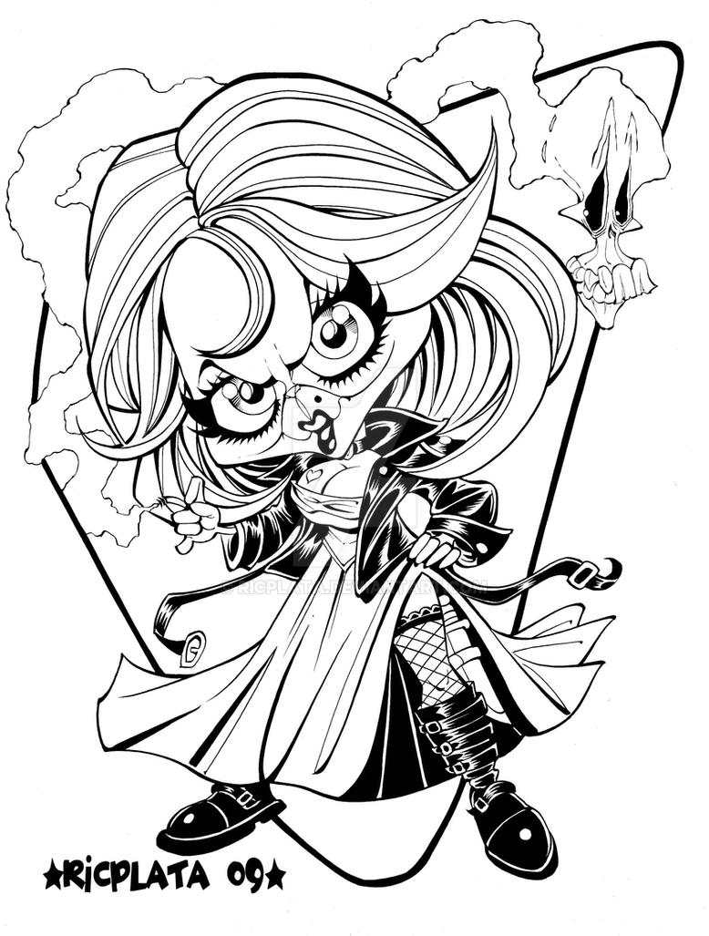 Bride Of Chucky Tiffany Coloring Pages Sketch Coloring Page.