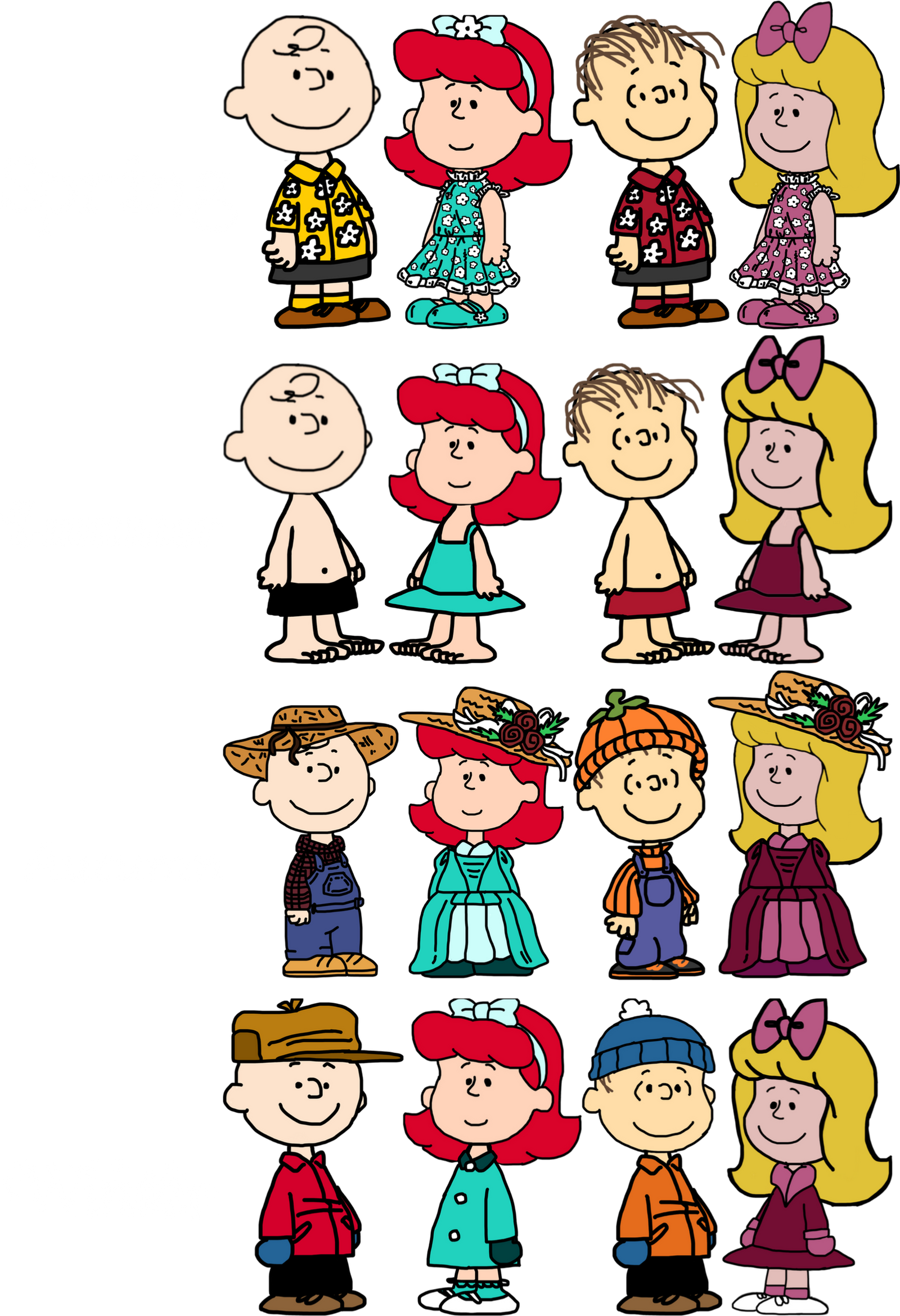 Peanuts Style Guide Peanuts Couples Season Outfits by DarthVader867554333 on DeviantArt