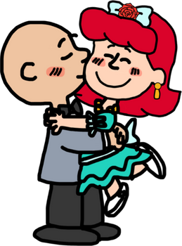 Charlie Brown and Heather New Years Kiss