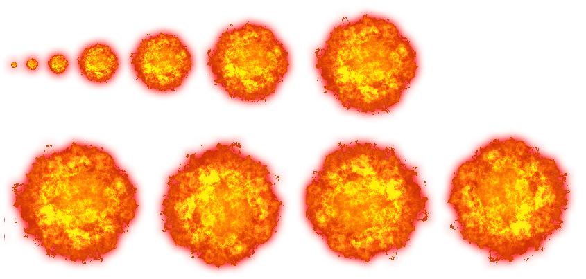 Fireball explosion effect sprite sheet NZC by Boltanim on DeviantArt