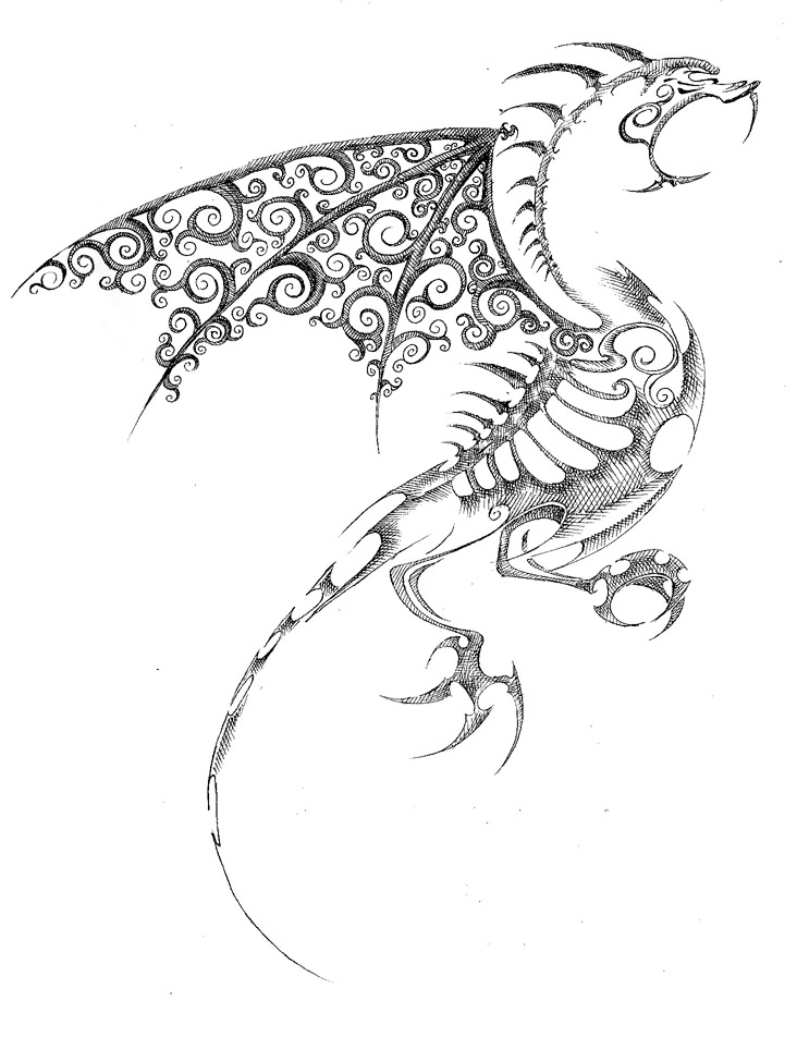 Dragon de filigrana