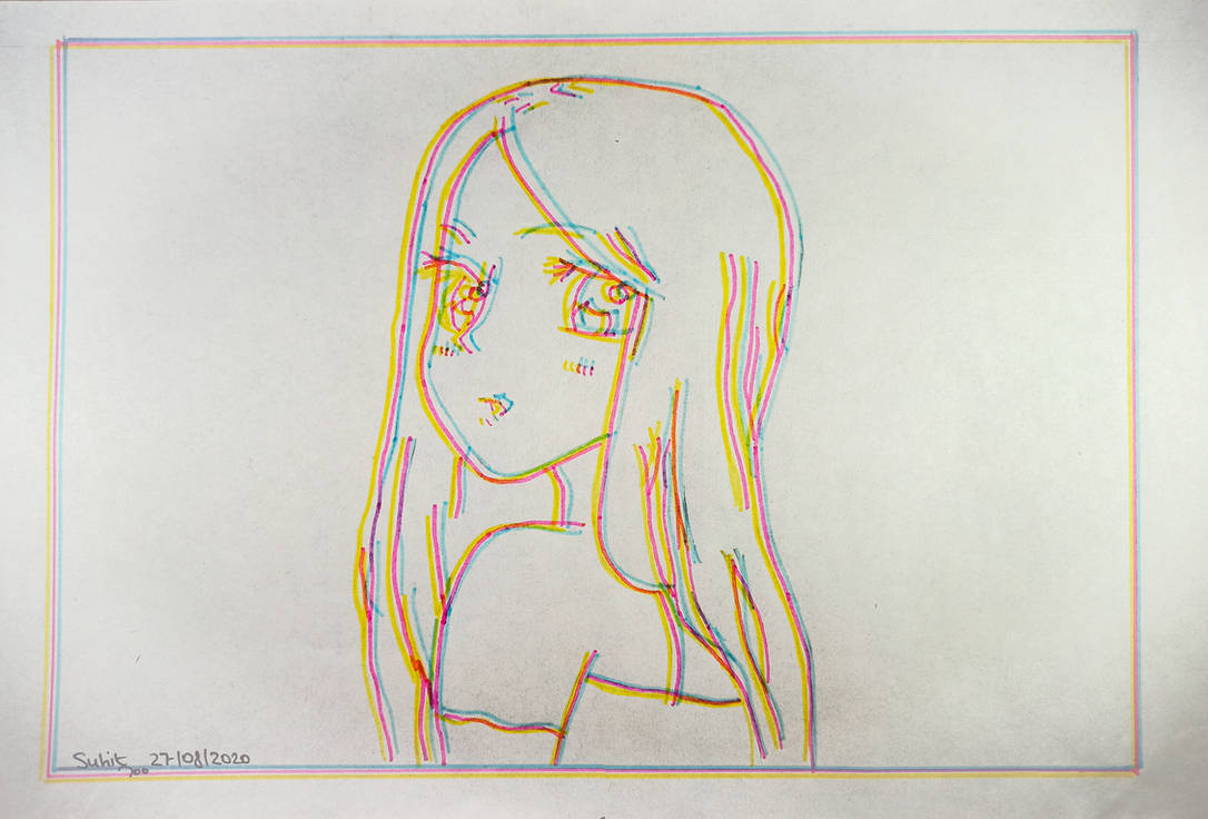 photo Drawing Glitch Effect Art glitch effect art by shinchiartgallery