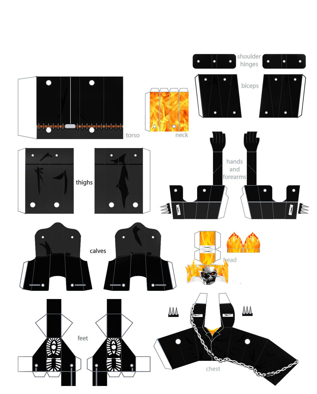 Paper Rider Template Papercraft Ghost Rider by minibot-gears on DeviantArt