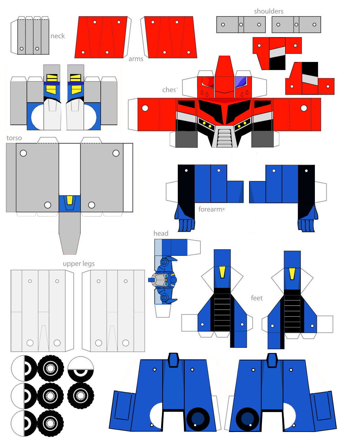 Printable Transformers Papercraft Optimus Prime Printable Papercrafts