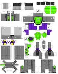 Papercraft Transformers Animated Scrapper