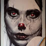 Work in Progress 3- Smiling wound. Ballpoint pen.