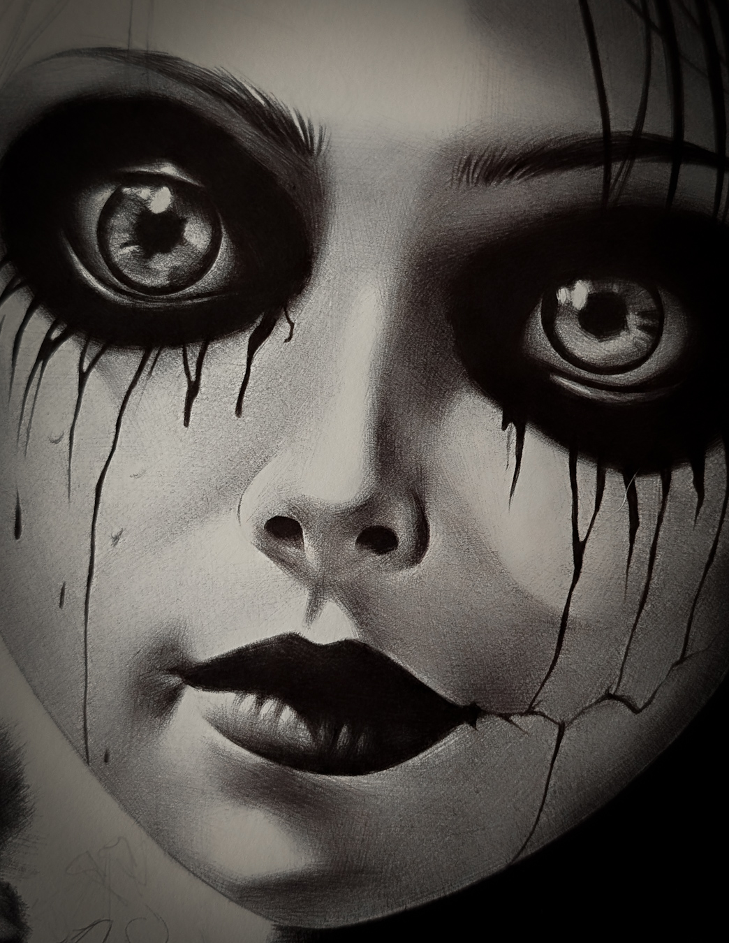 Close up to current piece- ballpointpen on paper