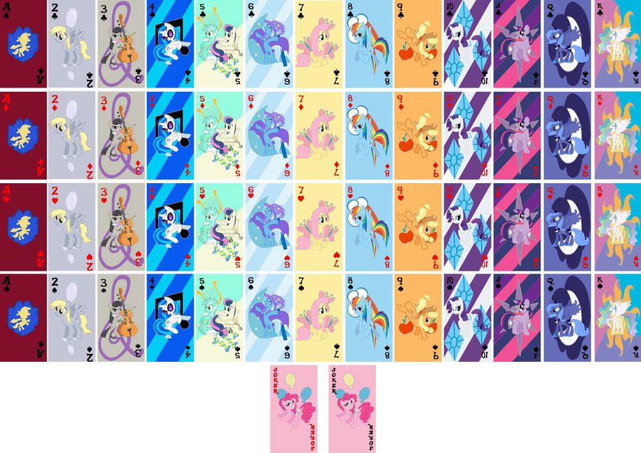 my little pony playing cards by domatophobia on DeviantArt