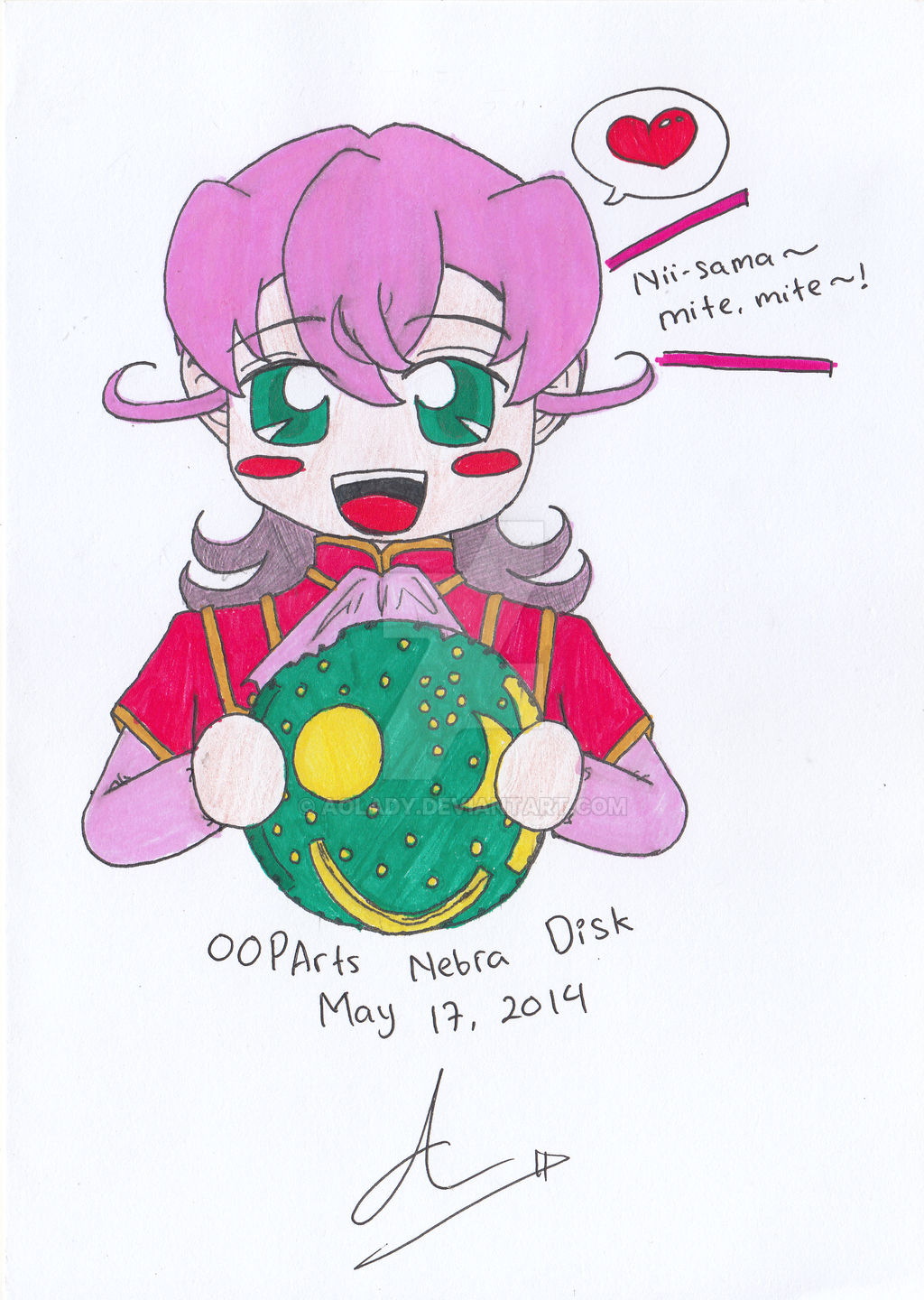 Thomas-niisama, look~ OOPArts Nebra Disk~!