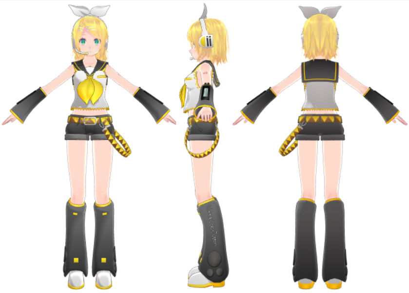 Reference for Kagamine Rin by OctoPrincess108 on DeviantArt