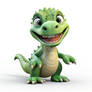 3D Cartoon of Crocodile