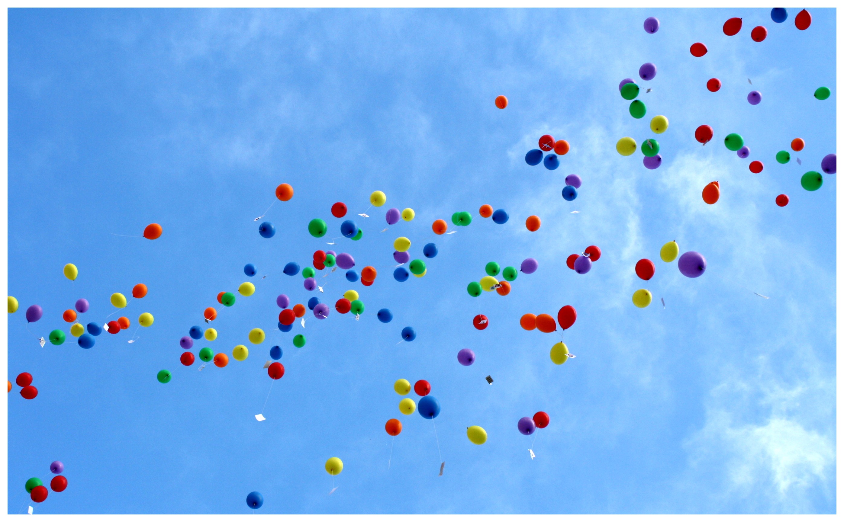 balloons in the sky