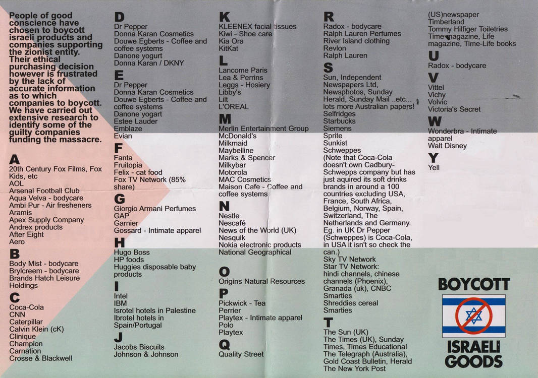 Boycott Israeli Goods by Quadraro