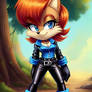 Sally Acorn new black leather outfit 