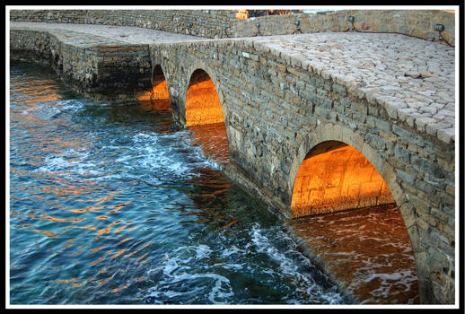 Sunset through the arches