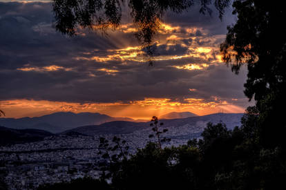 Last rays over the city