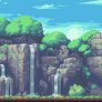 Video Game Style Pixel Art Landscape (ANIMATED!)