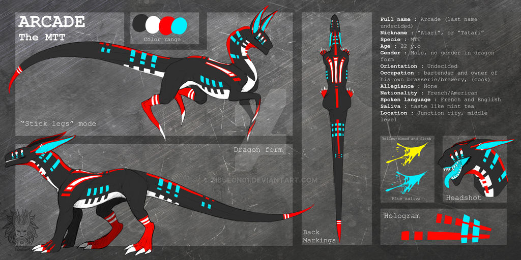 Arcade - Reference sheet 2016 by Zibulon01 on DeviantArt